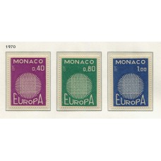 MONACO 1970 Yv. 819/21 SERIE COMPLETA DE ESTAMPILLAS MINT 6,5 Euros